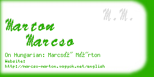 marton marcso business card